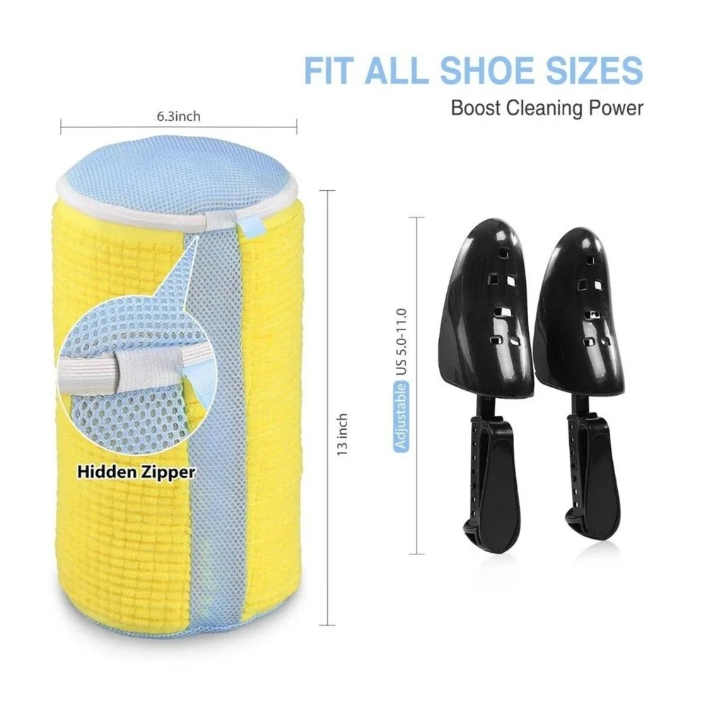 Shoes Laundry Bag Keep Shoes Clean Shoe Wash Bag  Washing Machine 2 Packs Yellow